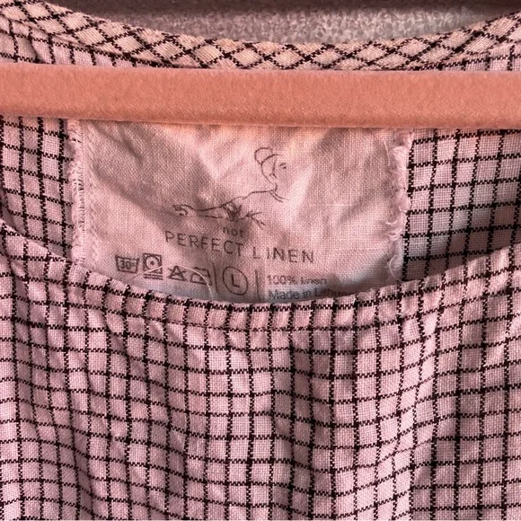 notPerfectlinen oversized window check dress - Picture 3 of 4